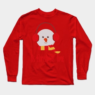 It's Christmas Time for the Cute Snowman Long Sleeve T-Shirt